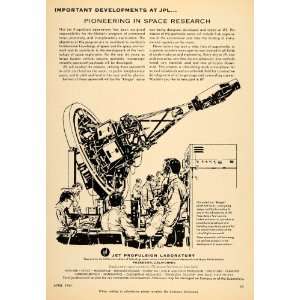 1961 Ad Jet Propulsion Laboratory JPL Ranger Spacecraft 