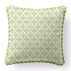 Outdoor Square Pillow in Sunbrella Delicate Ditzy Green 