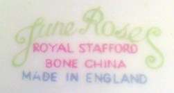 Royal Stafford June Roses Cream Pitcher Jug Bone China  