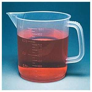 Fisherbrand Low Form Polypropylene Beakers with Handles, Capacity 