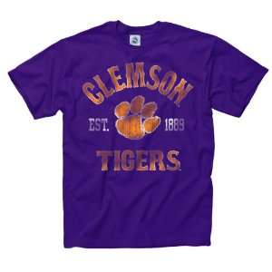 Clemson Tigers Purple Trademark T Shirt: Sports & Outdoors