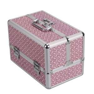  Pink Lockable Handle Aluminum Cosmetic Makeup Case: Beauty