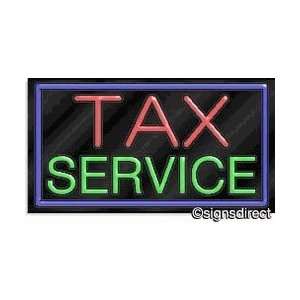  Tax Service Neon Sign, Background MaterialClear 