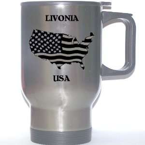  US Flag   Livonia, Michigan (MI) Stainless Steel Mug 