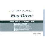 Citizen Eco Drive AR1XXX/Cal.No.G82X Instruction Book  