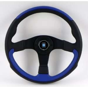  Wheel   Leader   350mm (13.78 inches)  Black/Blue Leather with Black 