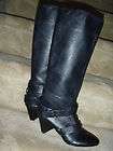 New womens CYNTHIA ROWLEY Lainey black LEATHER Boots ~
