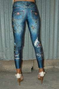 Bejeweled Leggings Jeans With Rhinestones S  