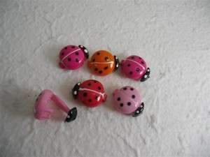 pcs colorful Ladybird hair clips gift set idea for dolls or girls 