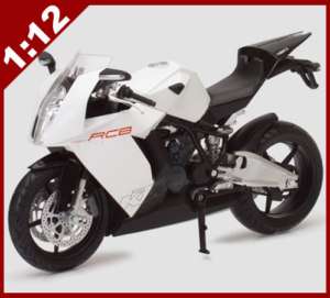 Brand New 1/12 KTM RC8 White Die Cast Motorcycle Model  