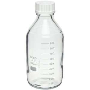 Wheaton 219940 Safety Coated Bottle, Media/Reagent Style, 1000mL With 