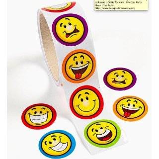 Goofy Smile Face Stickers (1 roll)