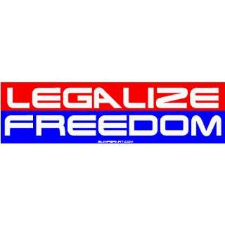  LEGALIZE FREEDOM MINIATURE Sticker Automotive