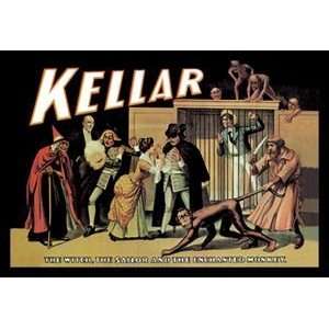 Kellar The Witch, the Sailor and the Enchanted Monkey   Paper Poster 