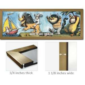  Gold Framed Where The Wild Things Are 12x36 Poster Max In 