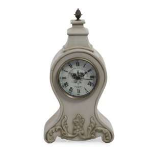  13 Lavish French Style Gray Finish Table Top Clock