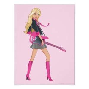  Barbie with guitar Print
