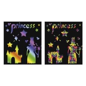  Sparkle Art Princess Sticker Sheets: Toys & Games