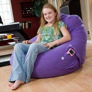   : Hudson Fashion Large Twill Teardrop Bean Bag Chair: Home & Kitchen
