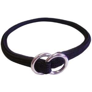  Hamilton Round Braided Choke Nylon Dog Collar   Black   5 