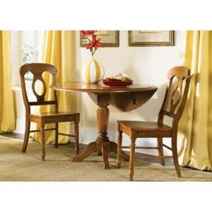 Low Country Round Drop Leaf Pedestal Dining Table by Liberty   Suntan 