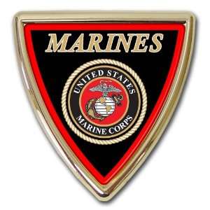  US Marines Shield Metal Auto Emblem Automotive