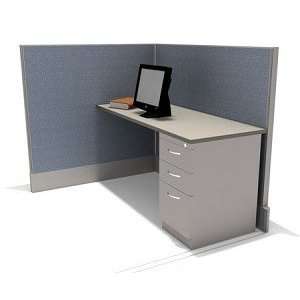    Electrified Call Center Office Cubicle Workstation