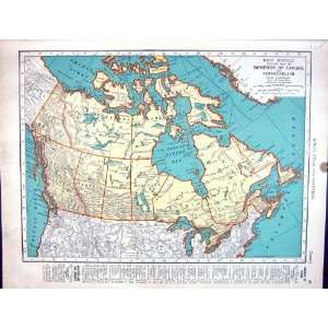   Map 1936 Rand Mcnally Canada Newfoundland Nova Scotia Prince: Home