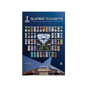  Nfl Super Bowl Xlv Super Ticket Poster: Sports & Outdoors