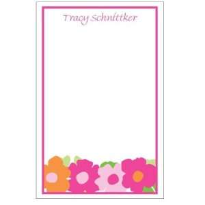  Pink Tropical Flowers Personalized Notepad Set Kitchen 