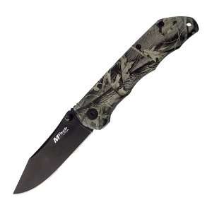  M Tech Pocket Folding Knife Jungle Camo II Black Sports 