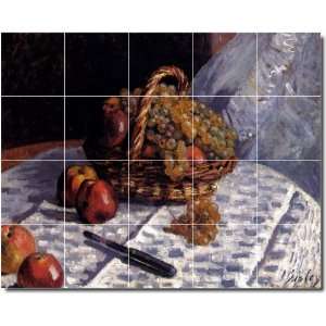 Alfred Sisley Fruit Vegetables Ceramic Tile Mural 15  32x40 using (20 