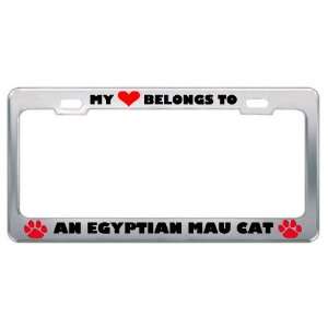  My Heart Belongs To An Egyptian Mau Cat Animals Pets Metal 