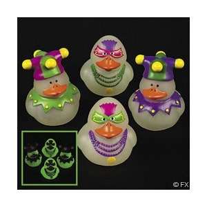   Glow in the Dark Mardi Gras Rubber Duck Party Favors: Toys & Games