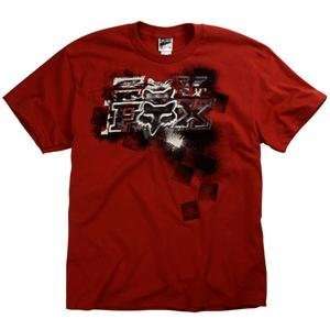   : Fox Racing Youth Corporate Distress T Shirt   Small/Red: Automotive