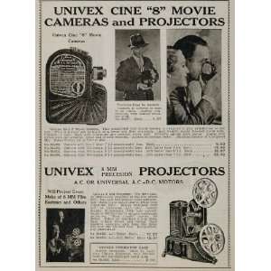   mm Movie Camera Film Projector   Original Print Ad