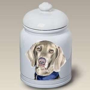 Weimaraner Dog Cookie Jar by Barbara Van Vliet