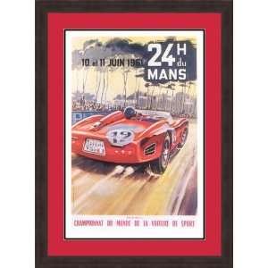  24 Heures Du Le Mans, 1961 by Beligond   Framed Artwork 