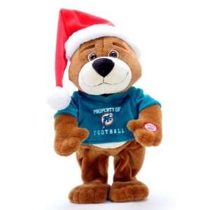   : Miami Dolphins NFL Animated Dancing Holiday Bear: Sports & Outdoors