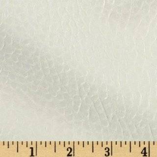   PEARL WHITE Faux / Fake Leather Fabric By the Yard 