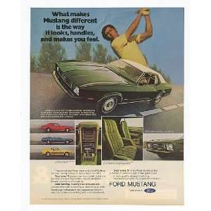    1973 Ford Mustang Grande Golfer Print Ad (14314): Home & Kitchen