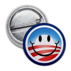   Barack OBAMA Smiley Face Campaign Logo 1 inch Mini Button: Everything