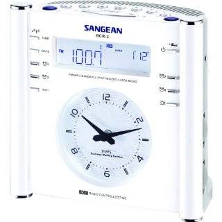    Sangean RCR 22 AM/FM Atomic Clock Radio (White): Electronics