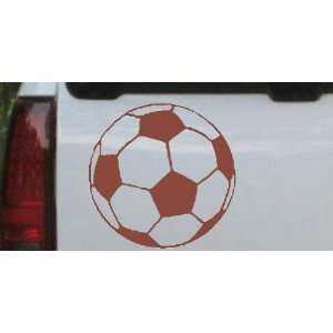 Soccer Ball Sports Car Window Wall Laptop Decal Sticker    Brown 14in 