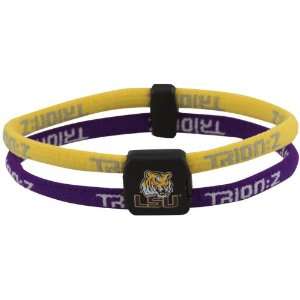   Tigers Double Loop Trion Z Bracelet   Gold/Purple