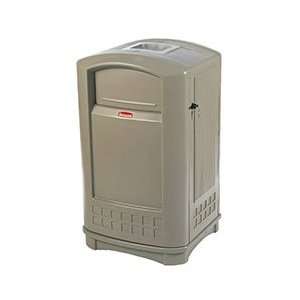  Rubbermaid 396500 BEIG Plaza Waste Receptacle With 