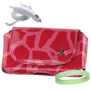  ( Newest Version ) Pink Zebra Print Horizontal Carrying Case Cover 