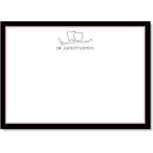  Dental Pink And Black Graduation Thank You Cards 