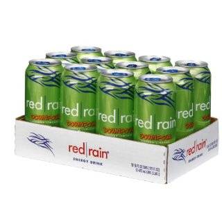 Red Rain Energy Drink, Cherry Limeade, 16 Ounce Cans (Pack of 12)