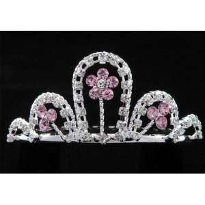   Flower Girl Prom Party Crystal Tiara Comb 37